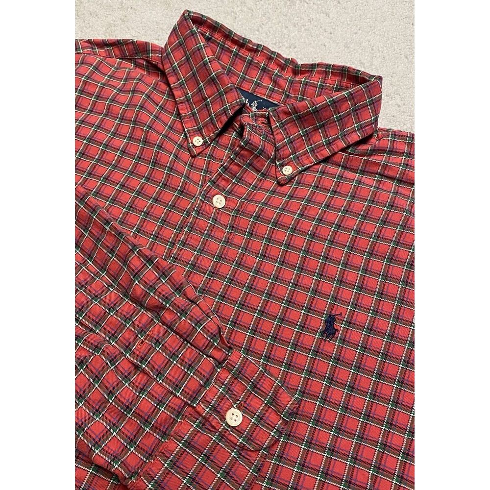 Ralph Lauren Shirt Mens Large Ref Plaid Button Down Casual Preppy Classic Fit